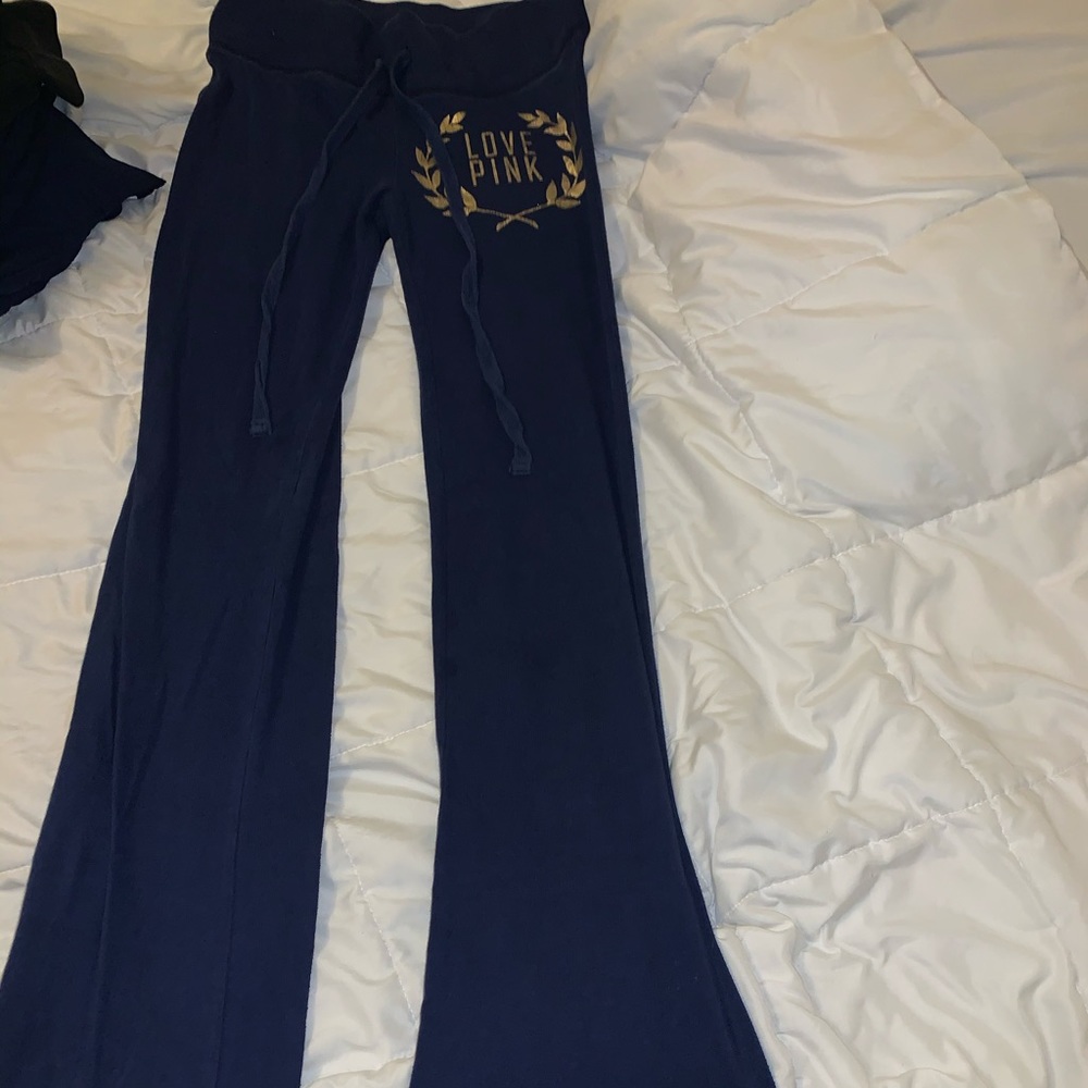 Victoria Secret LOVE PINK sweatpants in navy blue, size xs.